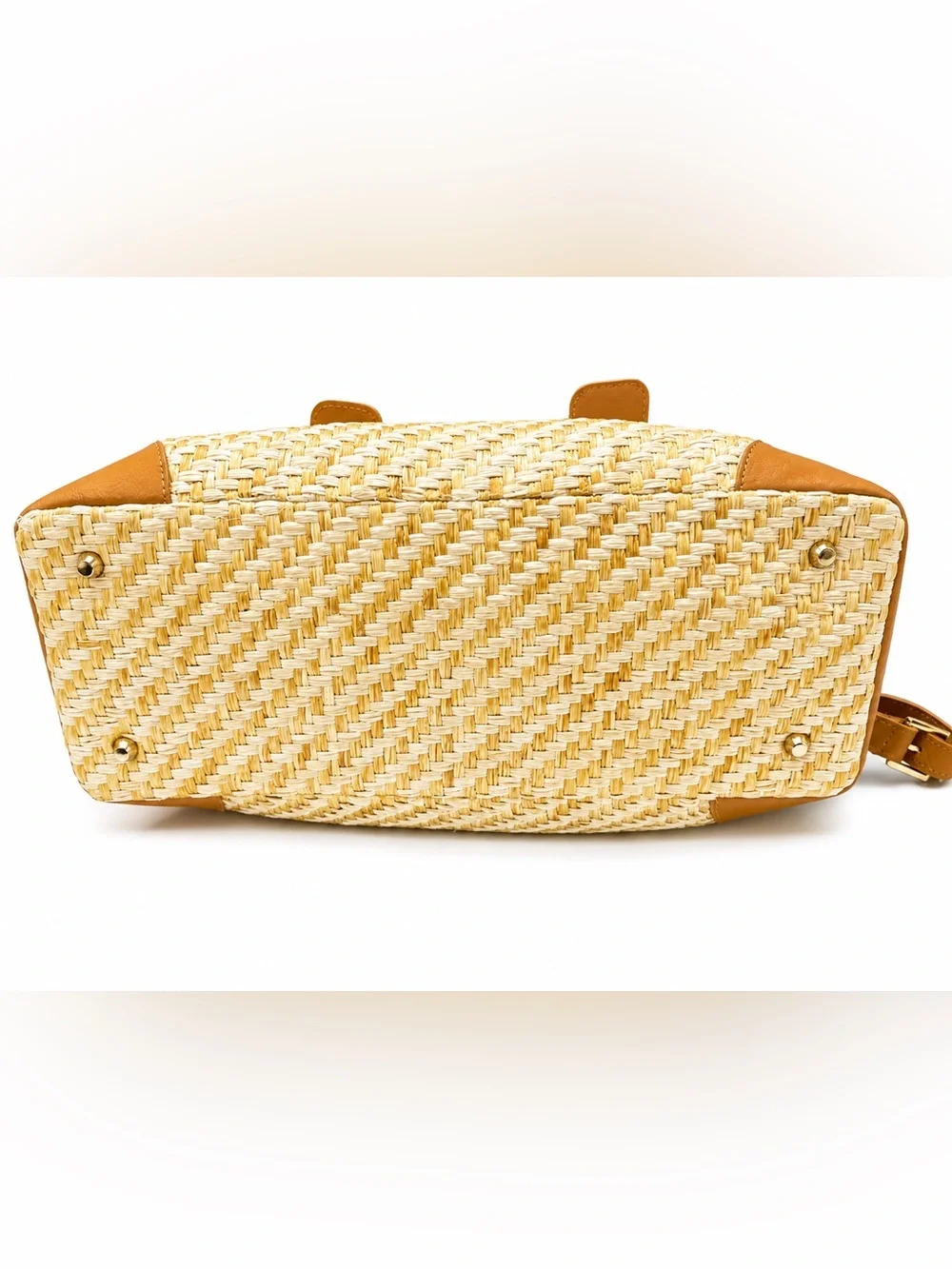 Divina Firenze Italian Leather Straw Bag BNWT Made in Italy $498 Retail🤎